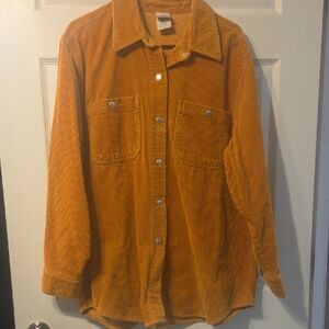 Essentials Vibrant Orange Corduroy Shirt